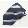 藏青底藍白寬斜紋領帶